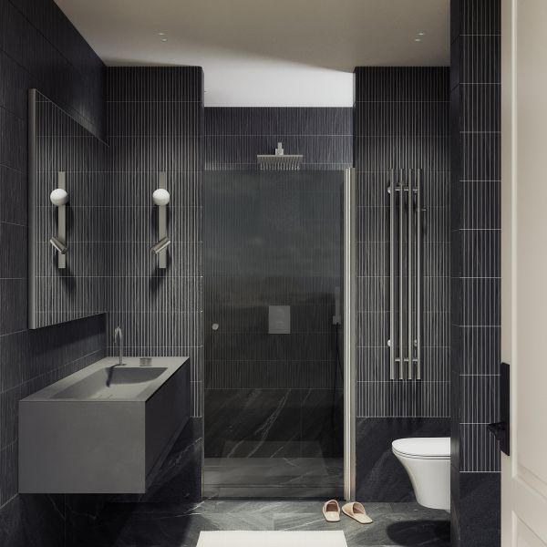 Душевая дверь MaybahGlass MGD-806-5 80см хром матовый